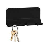Phone Wall Mount, Non Slip Cell Phone Holder, 5.51x2.76x1.18 inches Adhesive Key Organizer with Cable Slot, Compact Multifunction Barrier Rack for Home, Studio, Travel