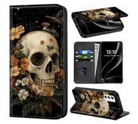 Phone Wallet for Galaxy A54 with Card Holder for Samsung A54 Case PU Leather Folio with RFID Blocking Stand Phone Cover Magnetic Closure,Lotus Pond with Black White Divine Birds