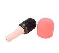 Phone, Wireless Microphone HiFi One Piece Portable Phone, 5 Ambient Light Modes, Heavy Dynamic Handheld Mic Speaker with Modes for Home Kid Adult Sky Blue Bass (Pink)