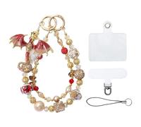 Phone Wrist Strap - Phone Charm, Wrist Lanyard, Forth Wing Merch,Dragon Beaded Decor for Lanyard Bag Charm, Anti-Lost Wrist Lanyards Chain,Dragon Gift,Hand Wrists Strap with Tether Tabs for Smartphone