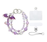 Phone Wrist Strap - Phone Charm, Wrist Lanyard, Forth Wing Merch,Dragon Beaded Decor for Lanyard Bag Charm, Anti-Lost Wrist Lanyards Chain,Dragon Gift,Hand Wrists Strap with Tether Tabs for Smartphone