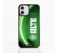 PHONECASES3D Celtic FC Mobile Case for Apple iPhone 12 Mini - Centred - Patented 3D Effect Case - Lightweight and Durable Protection - Black