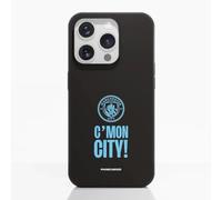 PHONECASES3D - Mobile Case Compatible with Apple iPhone 15 Pro Official Man City Compostable Plant-Based Black