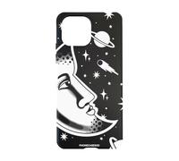 PHONECASES3D Mobile Case for Mi 11 Lite Global Sinsentia - Compostable Phone Case - Planet Moon in Black and White - Ergonomic Design - Lightweight and Durable Protection for Mobile Phone - Black