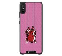 PHONECASES3D Mobile Case for Redmi 9A Global Sinsentia - 3D Phone Case - Heart Pendant - Case with 3D Effect Patented - Lightweight and Resistant Protection - Black