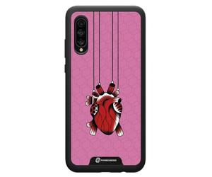 PHONECASES3D Mobile Phone Case for Samsung Galaxy A50 Sinsentido - 3D Phone Case - Heart Pendant - Case with 3D Effect Patented - Lightweight and Durable Protection - Black