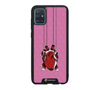 PHONECASES3D Mobile Phone Case for Samsung Galaxy A51 Sinsentido - 3D Phone Case - Heart Pendant - Case with 3D Effect Patented - Lightweight and Durable Protection - Black