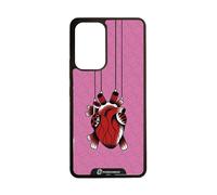 PHONECASES3D Mobile Phone Case for Samsung Galaxy A53 Sinsentia - 3D Phone Case - Heart Pendant - Case with 3D Effect Patented - Lightweight and Durable Protection - Black