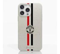 PHONECASES3D - Phone Case compatible with Apple iPhone 14 Pro Max Manchester United FC - Vertical stripes & shield - Ergonomic Design - Lightweight & Durable Protection - White