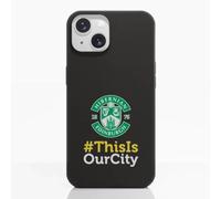PHONECASES3D - Phone Case compatible with Apple iPhone 15 Hibernian FC Official Compostable 100% Plant Based Black