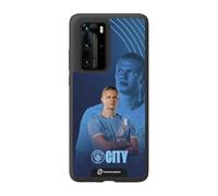 PHONECASES3D - Phone Case compatible with Huawei P40 Man City - Haaland - Patented 3D Effect Design - Lightweight & Durable Protection - Black