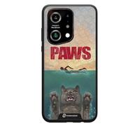 PHONECASES3D - Phone Case compatible with OPPO Find X5 Vincent Hie - 3D Phone Case Design Paws - Patented 3D Effect Design - Lightweight & Durable Protection - Black