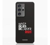 PHONECASES3D - Phone Case compatible with Samsung Galaxy S21 Ultra Atlético de Madrid Official Compostable 100% Plant Based Black