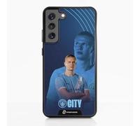PHONECASES3D - Phone Case compatible with Samsung Galaxy S22 Plus/Pro Man City - Haaland - Patented 3D Effect Design - Lightweight & Durable Protection - Black