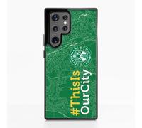 PHONECASES3D - Phone Case compatible with Samsung Galaxy S22 Ultra Hibernian FC Official Protective TPU Black