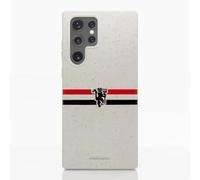 PHONECASES3D - Phone Case compatible with Samsung Galaxy S22 Ultra Manchester United FC - Diagonal Stripes & Devil - Ergonomic Design - Lightweight & Durable Protection - White