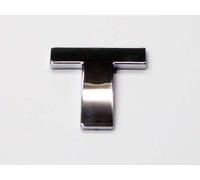 PhoneCaseWorld Chrome Look Letter T Car Decal/Badge - Comes with Self Adhesive Back