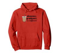 Phonemes Graphemes and Caffeine Funny Reading Back To School Pullover Hoodie