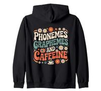 Phonemes Graphemes and Caffeine Lover for Reading Teachers Zip Hoodie