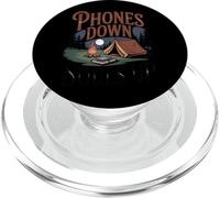 Phones Down Souls Up Funny Camping Tech Detox PopSockets PopGrip for MagSafe