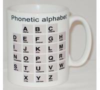 Phonetic Alphabet Ceramic Mug Great Funny NATO Police Scout Cadet Army CB Gift
