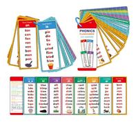 Phonetic Cards, Waterproof Interactive Educational Fun - Phonetic Games - Flash Cards For, School, Kindergarten, Class, Travel, Camping, Picnic, Party