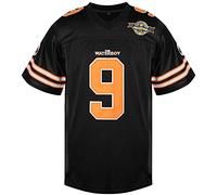 Phoneutrix Bobby Boucher #9 The Waterboy Adam Sandler Movie Mud Dogs Bourbon Bowl Football Jersey, Black, Large