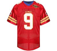 Phoneutrix Bobby Boucher #9 The Waterboy Adam Sandler Movie Mud Dogs Bourbon Bowl Football Jersey, Red, 3XL