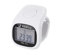 PHONEX Tally Counter Clicker : Multi-Channel Digital Finger Counter Tasbih with LED, Beep Sound, Time Clock & Reset Button - Premium Quality Dhikr Counter & Tasbeeh Counter (White)