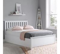phoney wooden ottoman storage single bed in white