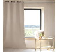 Phonic Thermal Blackout Curtain - 135 x 260 cm - Natural - 8 Round Eyelets with Reinforcement Strip - Ready to Hang