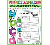 Phonics and Spelling: CVCe Words or Long Vowels: Skill Building Workbook for Kindergarten Grade 1 or 2nd Graders with Word Work Activities (Phonics and Spelling Word Work Skill Building Workbooks)