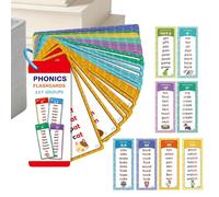 Phonics Cards | Double-Sided Rhyming Educational Toys | 60-Piece Sight Words Learning Cards - Supports Early Reading Growth for Kids Boys Girls Preschool Daycare Classroom Travel Party