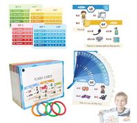 Phonics Cards, Phonics Flash Cards | Letter Sounds Flash Cards | Interactive Vocabulary Cards Set Root Phonics Games Sight Words for Children Boys Girls