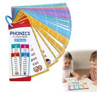 Phonics Flash Cards, 1000 Words Flash Cards, 60 Double-sided Cards Words Game, Preschool Kids Learning Sight Words Supplies, Phonics Flash Cards for Home, Nursery, Daycare Center