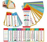 Phonics Flash Cards, 60 Double-Sided Cards with 1000 Sight Words, Covering Natural Spelling Rules Sight Words Game, Flashcard Teaching For 3-8 Years Old (1 set)