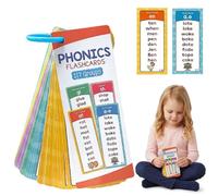 Phonics Flash Cards, 60 Double-Sided Cards with 1000 Sight Words, Covering Natural Spelling Rules Sight Words Game, Flashcard Teaching For 3-8 Years Old, Fun Flip Books