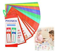 Phonics Flash Cards, 60 Double-Sided Cards with 117 Sound Groups 900+ Rhyming Words, Preschool English Discovery, Phonics Word Cards for Home Nursery Daycare Center