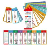 Phonics Flash Cards,60 Double-sided Cards Words Game,1000 Sight Words, Covering Natural Spelling Rules Sight Words Game,Preschool Kids Learning Sight Word Supplies,Interactive Reading Games (1 Set)