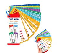 Phonics Flash Cards, 60 Double-Sided Learning Cards with 1000 Words, Educational Reading Games for Preschool Children, Speech Therapy Resources