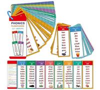 Phonics Flash Cards, 60pcs Alphabet Flash Cards Set, Talking Flash Cards and Phonics Games, Educational Resource for Reading Practice, Cards with Dimensions