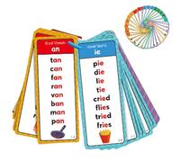 Phonics Flash Cards - Animal Spelling for Teaching | Alphabet Letter Tiles with Creature Illustrations, Educational Literacy Supplies for Vocabulary Reading Pronunciation and Phonics