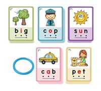 Phonics Flash Cards - Flash Cards for Reading - Phonics Games Early Education Learning Puzzle for Ages 3+ Girls Boys Kindergarten Homeschool Classroom Indoor Outdoor Family Home