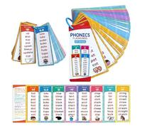 Phonics Flash Cards for Kids - 60 Double-Sided Sight Words & Blends, Digraphs, CVC & Vowel Teams, Preschool Kindergarten Homeschool with Hard Shell Storage Case