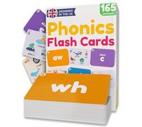 Phonics Flash Cards for Kids Age 3+ | 165 Double-Sided Learning Cards | Letters, Digraphs, Trigraphs, Blends & Tricky Words | Colourful Early Reading & Vocabulary Games | Help with Reading