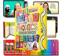 Phonics Flash Cards for Kids Ages 4-8 - Fantastic Alphabet Flash Cards Without Pictures - Engaging ABC Cards for Preschool, Kindergarten and Kids - Educational Letter Cards for Toddlers