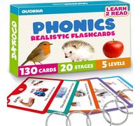 Phonics Flash Cards for Kids Ages 4-8 - Learning Resources for 3 Year Olds