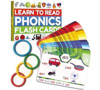 Phonics Flash Cards - Learn to Read in 20 Phonic Stages - Step by Step Learning for Reception Year 1 2 & 3 - Education for Kids Ages 4-8