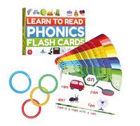 Phonics Flash Cards Learn To Read In 20 Stages Games For Kids Ages 4 8 Kindergarten First Second Grade Homeschool Educational Study Activity Giant Magnets for Kids (Blue, One Size)