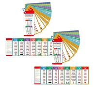 Phonics Flash Cards, Learn to Read Phonics Flash Cards with 60 Double-Sided Card with Alphabet, Sight Words, Colors, Numbers, Animals for Learning & Spell Fun for Kids Boys Girls (1)